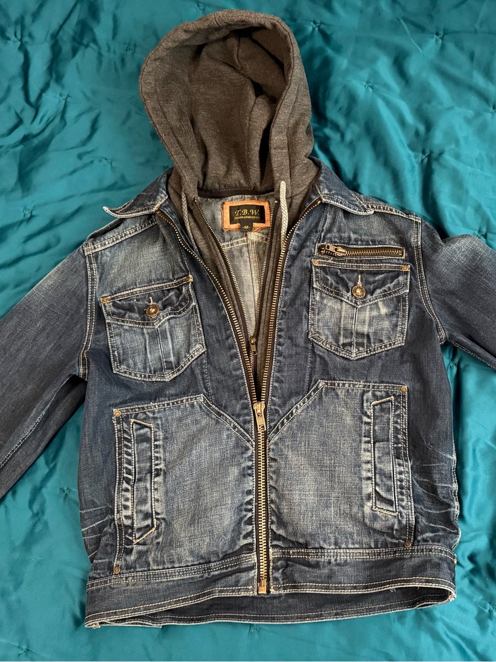 T.B.W. Los Angeles Denim Jacket Sz M🩶